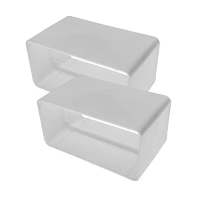 Immagine di Vent Systems 220 x 55 mm Confezione da 2 connettori rettangolari per tubo di collegamento Sistema ventilazione, riscaldamento, raffreddamento.