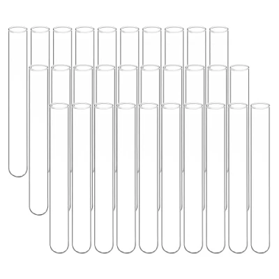Immagine di stonylab Tubi da Prova in Vetro Borosilicato Trasparente a Fondo Rotondo con Diametro di 20 mm e Lunghezza 150 per Uso Laboratorio, Confezione 30