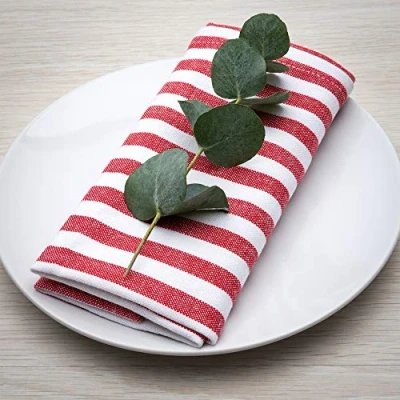 Immagine di Filu Tovaglioli, 100% cotone, rosso/bianco (a righe)., 100 % Baumwolle / 8er Pack