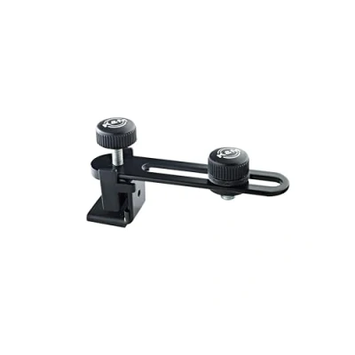 Immagine di K&amp;M 24035 Supporto microfono per batteria, nero filettatura 3/8&quot; scorrevole in acciaio, con sistema anti vibrazioni