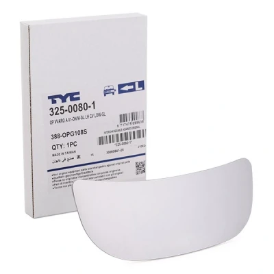 Immagine di TYC 325 0080 1 Vetro Specchio Retrovisore senza supporto Sx Sezione inferiore RENAULT: TRAFIC 2 Kasten, Bus, OPEL: Vivaro A Van
