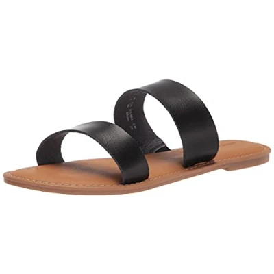 Immagine di Amazon Essentials Sandalo a Due Fasce Donna, Nero, 38 EU