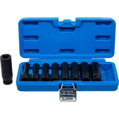 Immagine di Juego de llaves vaso impacto E Torx, largas entrada 12,5 mm (1/2&quot;) E10 E24 9 piezas