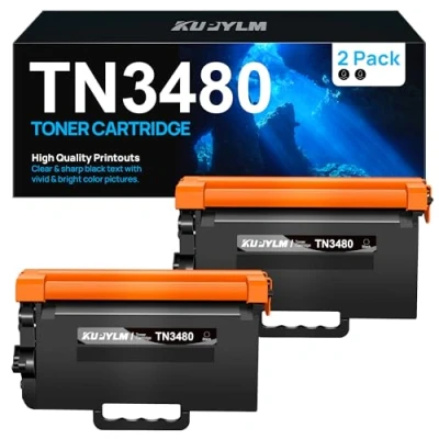 Immagine di KUPYLM TN3480 TN 3480 Toner Compatible per Brother TN3430 3430 MFC L5750DW L5700DN HL L5100DN DCP L5500DN L6400DW L5200DW L5000D L5200DWT (2 Nero)