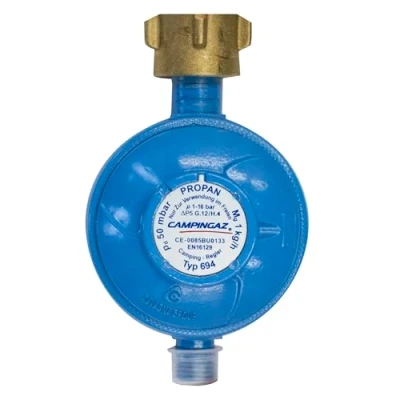 Immagine di Regolatore di pressione del gas Campingaz 50 mbar 1 kg/h, per collegare un dispositivo a (grill gas, ecc.) una bombola (5 kg e 11 kg)