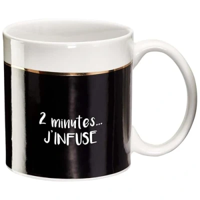Immagine di Draeger Tazza originale da tè offrire in regalo ai propri cari caffè fine porcellana 350 ml 8 cm di diametro x 8,5 altezza 2 minuti... I brew