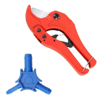 Immagine di LNGJIN Tagliatubi in Pvc,42 mm Cesoie Tagliatubi,Calibratore Multi Calibro 16 20 26 mm,Cesoie per Tubi Plastica,per Il Taglio di PVC, PEX, Plastica