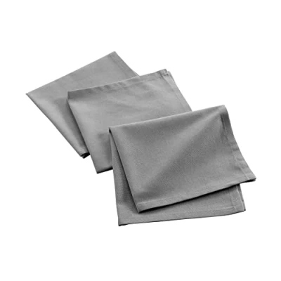 Immagine di douceur d&#039;intérieur, 3 Tovaglioli (40 X 40 Cm) Mistral Grigio Cina, Cotone Riciclato