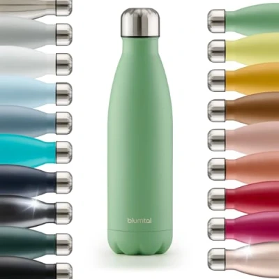 Immagine di Blumtal® borraccia termica acciaio inox Charles 750 ml senza BPA bottiglia a prova di perdite 750ml in summer green/verde