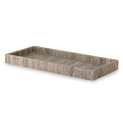 Immagine di Bloomingville Majsa 82058056 Vassoio in marmo, lavabile lavastoviglie, 38 x 18 cm, colore: Marrone