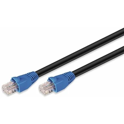 Immagine di Goobay 94396 CAT 6 Cavo Patch per Esterni, U/UTP, Nero, 60m Lunghezza