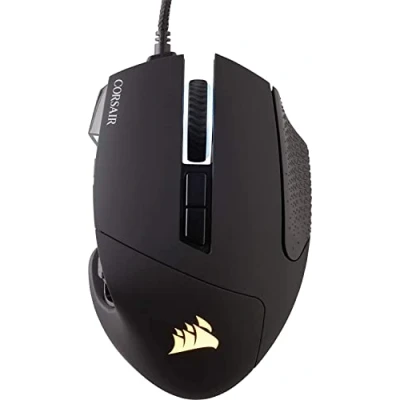 Immagine di CORSAIR SCIMITAR RGB ELITE Mouse da Gioco MOBA/MMO con Cavo 18.000 DPI 17 Pulsanti Programmabili Compatibile iCUE PC, Mac, PS5, PS4, Xbox Nero