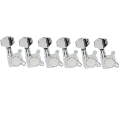 Immagine di Musiclily Set di Meccaniche in Linea L6 per Chitarra Elettrica tipo Strat Tele, Cromato