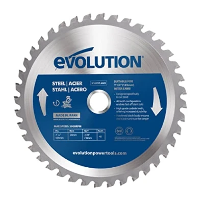 Immagine di Evolution M185TCT 40MS 185 mm Lama per taglio di acciaio dolce metallo con punta in carburo che pratica non genera surriscaldamento, ronzii o scintille
