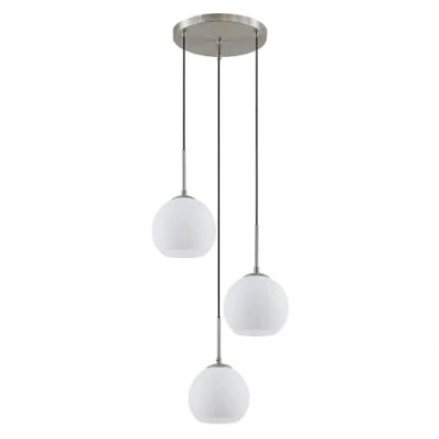 Immagine di Lindby lampada a sospensione &#039;Jurian&#039; dimmerabile (Moderno) colore Bianco, in Metallo ad es. Soggiorno &amp; Sala da pranzo (3 luci, E27) sospensione, soffitto,