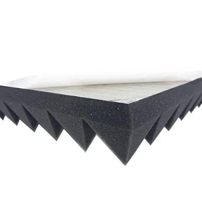 Immagine di Schiuma fonoassorbente a piramide autoadesiva, per isolamento acustico, 100 x 50 5