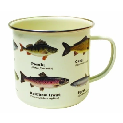Immagine di Ecologie Tazza per caffè Smaltata con Motivo Pesci di Varie Specie