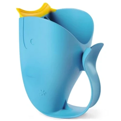 Immagine di Skip Hop Moby Wal Rinser Tazza per lavare i capelli senza lacrime, protezione lo shampoo, cascata, colore blu