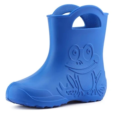 Immagine di Ladeheid Stivali Bambino e Bambina in Gomma Comodi Pioggia con Motivo a Rana LA CA 01 (Blu, 22/23 EU)