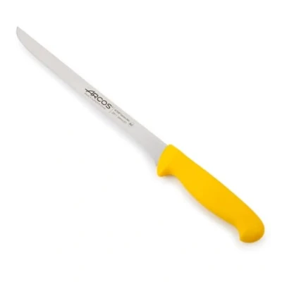 Immagine di Arcos Serie 2900 Coltello Prosciutto Lama Acciaio Inossidabile Nitrum 240 mm Manico Polipropilene Colore Giallo