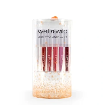 Immagine di Wet n Wild Mistletoe Magic Vault, Set Lucidalabbra in 6 Pezzi, Infuso con Acido Ialuronico, Collagene, Olio di Girasole e Vitamina per Labbra Lucide Rimpolpate, Makeup Regalo