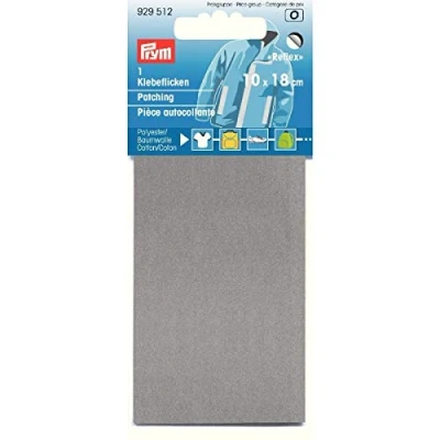 Immagine di Prym 929512 Toppe adesive riflettenti, 10 x 18 cm, colore: Argento