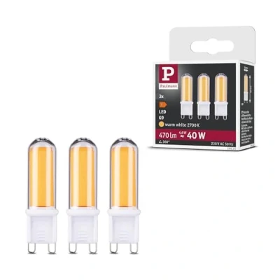 Immagine di Paulmann 29045 LED (monocolore) ERP F (A G) G9 Attacco ad innesto 4.6 W Bianco caldo (Ø x A) 18 mm 58 3 pz.