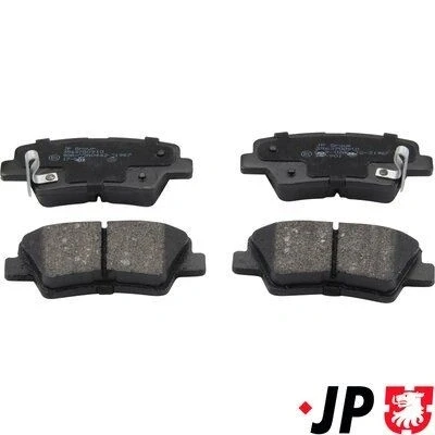 Immagine di JP GROUP 3563700910 Kit pastiglie freno Assale posteriore con segnalatore acustico usura HYUNDAI: Tucson, i30 II Hatchback, Station Wagon