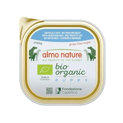 Immagine di Almo bio Pate Cane Puppy Cibo per cuccioli con pollo e latte (9 pezzi x 330 g)