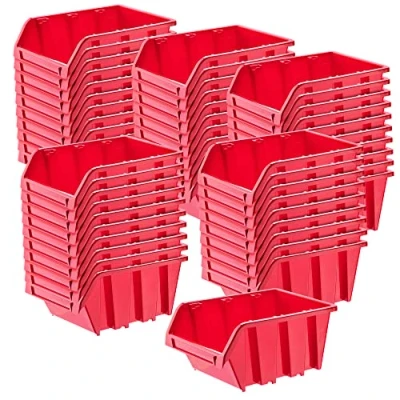 Immagine di KADAX Cassetta impilabile per officina, impilabile, in plastica PP, scatola cuscinetti a vista, diverse dimensioni, pareti degli attrezzi, portaoggetti, assortimento