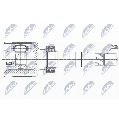 Immagine di NTY NPW RE 145 Kit Giunto Omocinetico Cambio manuale Assale anteriore Dx
