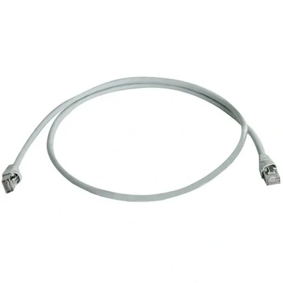 Immagine di Telegärtner L00000D0035 RJ45 cavo di rete, patch CAT 5e S/FTP 0.50 m Grigio Ritardante fiamma, con protezione 0.5