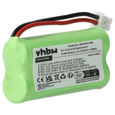 Immagine di vhbw NiMH batteria 700mAh (2.4V) compatibile con telefono cordless Siemens Gigaset A26, A260, A260 Duo sostituisce V30145 K1310 X359, X383.