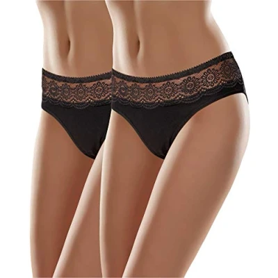 Immagine di Merry Style Slip Donna MSGAB21 ((2Pack) Nero/Bianco, 44 (Taglia Produttore: M))