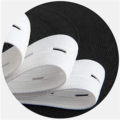 Immagine di 25m elastico da cucire, Nastro piatto, largo, piatto bianco, Tessuto cucito elastico, Nastri (Bianco x 15mm)