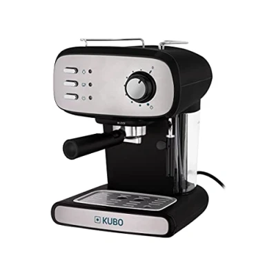 Immagine di kubo Macchina da caffè espresso, pressione 15 bar, serbatoio acqua 1,2 l, 850 W, vaporizzatore per cappuccino o bevande con latte, pulizia facile