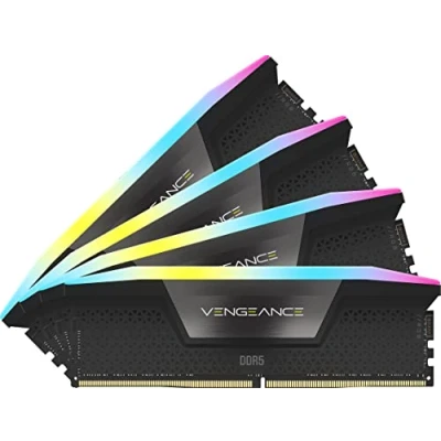 Immagine di CORSAIR VENGEANCE DDR5 RAM 64GB (4x16GB) 6400MHz CL32 Intel XMP Compatibile iCUE Memoria per Computer Nero (CMK64GX5M4B6400C32)