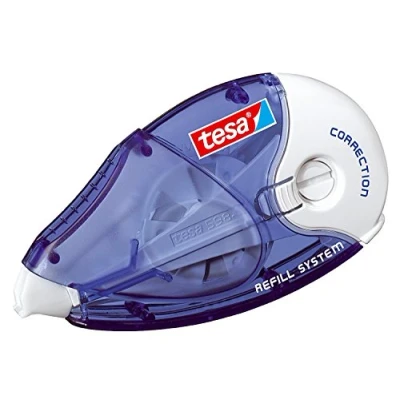 Immagine di tesa Roller Correttore ecoLogo Cancellina ecologica a nastro Correzione secco per sovrascrittura immediata Design trasparente Confezione da 2 pezzi 14 m x 4,2 mm