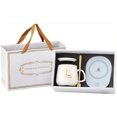 Immagine di set regalo, di tappetini elettrici USB per tazza da caffè, scaldabagno tè al latte, scaldabagno, sottobicchiere a temperatura costante casa e ufficio