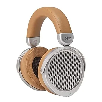 Immagine di HIFIMAN Deva (versione cablata) Cuffie Hi Fi magnetiche over Ear Full Size Open Back Planar, per Audiofili/Studio, fascia comoda, Grande suono marrone/beige