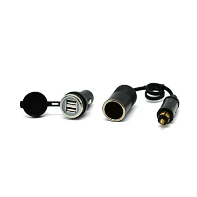 Immagine di Cliff Top Adattatore per accendisigari da Hella (Din) a standard esteso + Caricatore doppio USB 3,3 Amp (non adatto auto)