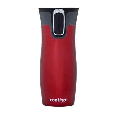 Immagine di Contigo West Loop AUTOSEAL tazza termica, acciaio inox, bicchiere termico, caffè da viaggio, senza BPA, mug termica a tenuta stagna, coperchio easy clean, bevande calde fino 5 ore, 470 ml