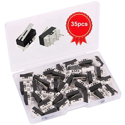 Immagine di GTIWUNG 35 Pezzi Mini interruttore A Levetta SPDT Micro Leva Lunga, Switch, AC 1 125 V 3 Pin, Finecorsa