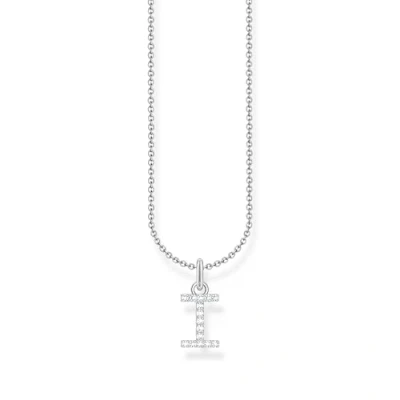 Immagine di Thomas Sabo Collana con lettera I, in argento Sterling 925 zirconi, Argento, KE2248 051 14