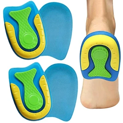 Immagine di 2 Paio Talloniera in Gel di Silicone, Plantari per Tallonite Gel, Cuscinetti Tallone, Solette Tallonite, Alleviare Il Dolore Fasciite e Dolori Achille, L:40 45