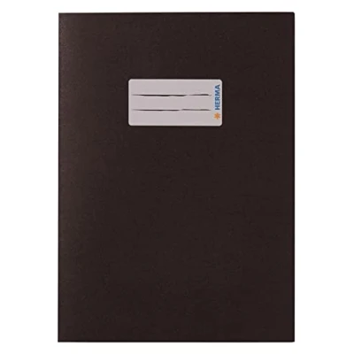 Immagine di HERMA 7089 copertine per quaderni, formato A5, 10 pezzi, copertina quaderni con campo scrivere in carta estremamente resistente e colori intensi, set scolastici, colorati