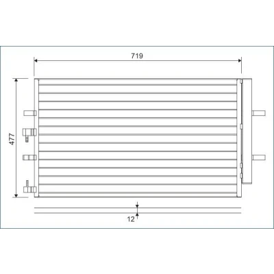 Immagine di VALEO 822590 Condensatore con essiccatore Alluminio 477 FORD: Transit Custom V362 Bus