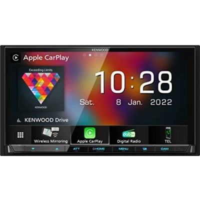 Immagine di Monitor per auto digitale multimediale con display WVGA da 7,0&quot;, connessioni smartphone wireless migliorate, Bluetooth e radio DAB