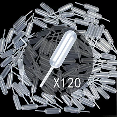 Immagine di Meiso 120 pipette per cupcake in plastica da 4 ml, ideali cioccolato, cupcake, fragole.