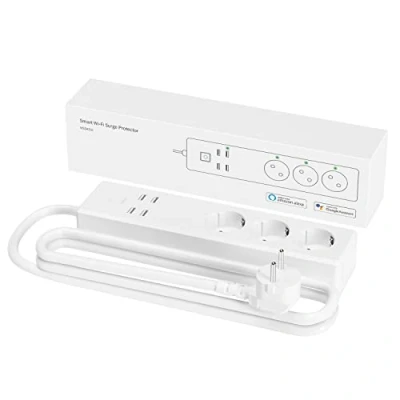 Immagine di Refoss 3 presa(e) AC e 4 porte USB, Smart WiFi, presa multipla, compatibile con Alexa, Google Assistant, 2,4 GHz